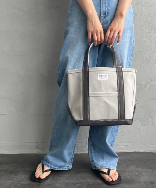ORCIVAL（オーシバル）の「[ORCIVAL/オーシバル] キャンバストートバッグ（トートバッグ・レディース・グレー/ライトグレー/ライトベージュ/チャコールグレー・ONE SIZE）」の12枚目の写真