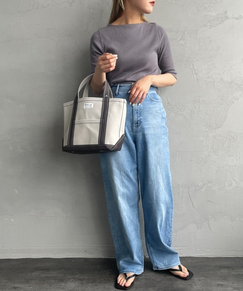 ORCIVAL（オーシバル）の「[ORCIVAL/オーシバル] キャンバストートバッグ（トートバッグ・レディース・グレー/ライトグレー/ライトベージュ/チャコールグレー・ONE SIZE）」の14枚目の写真