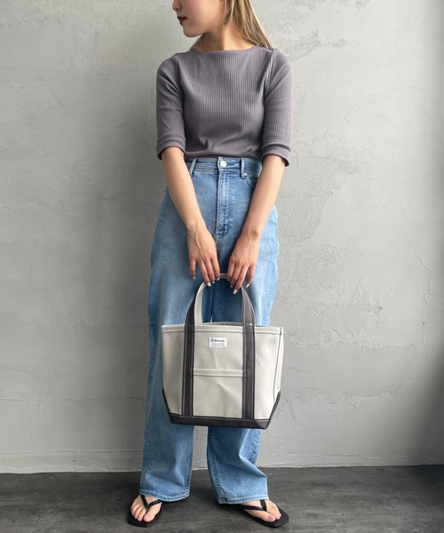 ORCIVAL（オーシバル）の「[ORCIVAL/オーシバル] キャンバストートバッグ（トートバッグ・レディース・グレー/ライトグレー/ライトベージュ/チャコールグレー・ONE SIZE）」の15枚目の写真