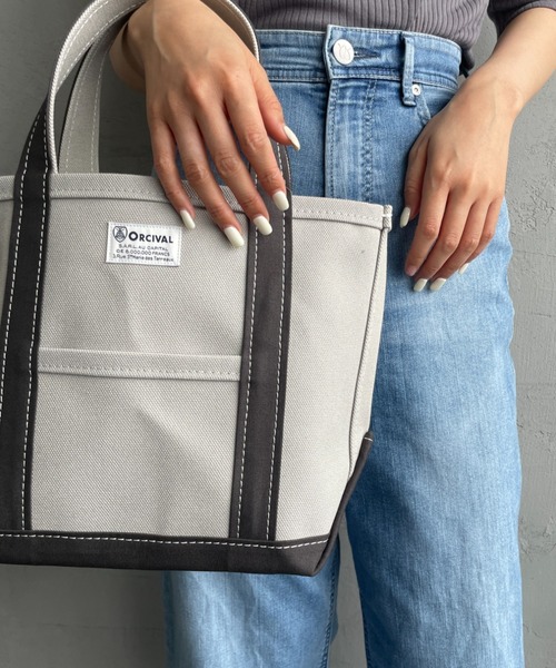 ORCIVAL（オーシバル）の「[ORCIVAL/オーシバル] キャンバストートバッグ（トートバッグ・レディース・グレー/ライトグレー/ライトベージュ/チャコールグレー・ONE SIZE）」の16枚目の写真