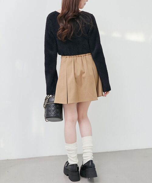 MAJESTIC LEGON(マジェスティックレゴン)の「キャミ×シャギーショートカーデセット(カーディガン/ボレロ・レディース・ブラック系その他/ベージュ系その他2/ブラック系その他2・MEDIUM)」の10枚目の写真