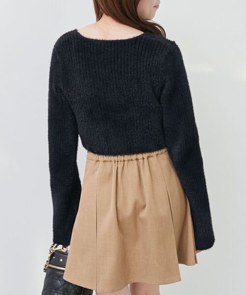 MAJESTIC LEGON(マジェスティックレゴン)の「キャミ×シャギーショートカーデセット(カーディガン/ボレロ・レディース・ブラック系その他/ベージュ系その他2/ブラック系その他2・MEDIUM)」の13枚目の写真