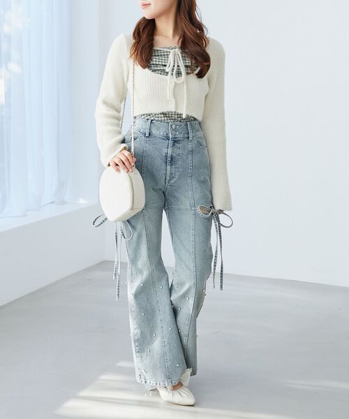 MAJESTIC LEGON(マジェスティックレゴン)の「キャミ×シャギーショートカーデセット(カーディガン/ボレロ・レディース・ブラック系その他/ベージュ系その他2/ブラック系その他2・MEDIUM)」の15枚目の写真