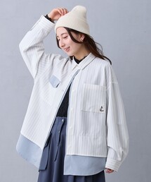 NICOLE CLUB | レイヤードオーバーシャツ(シャツ/ブラウス)