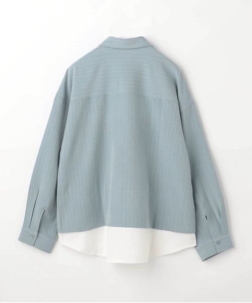 NICOLE CLUB(ニコル クラブ)の「レイヤードオーバーシャツ(シャツ/ブラウス・レディース・オフホワイト/ブルー/チャコールグレー・M)」の21枚目の写真