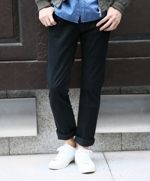 GLOBAL WORK(グローバルワーク)の「スットレッチスリム5P/705554(その他パンツ・メンズ・ホワイト/ブラック/ベージュ/グリーン/ネイビー/グレー・MEDIUM/SMALL/X-LARGE/LARGE)」の3枚目の写真