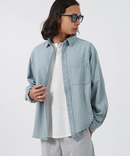 improves（インプローブス）の「6oz デニム シャツ（シャツ/ブラウス・メンズ・ブルー/ネイビー/ブルー系・SMALL/MEDIUM/LARGE/X-LARGE）」の3枚目の写真