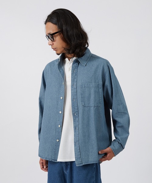 improves（インプローブス）の「6oz デニム シャツ（シャツ/ブラウス・メンズ・ブルー/ネイビー/ブルー系・SMALL/MEDIUM/LARGE/X-LARGE）」の22枚目の写真