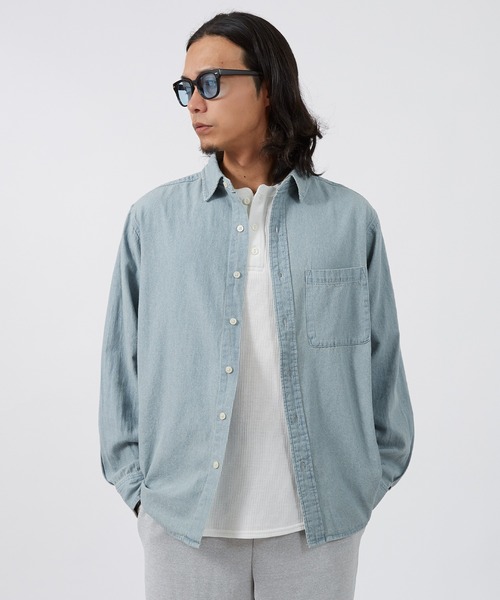 improves（インプローブス）の「6oz デニム シャツ（シャツ/ブラウス・メンズ・ブルー/ネイビー/ブルー系・SMALL/MEDIUM/LARGE/X-LARGE）」の4枚目の写真