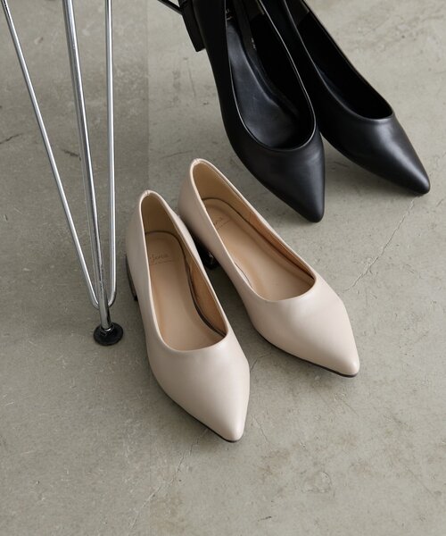 Jena espace merveilleux（ジェナ　エスパスメルヴェイユ）の「スクエアヒールパンプス（その他シューズ・レディース・グレー/ブラック・MEDIUM/LARGE）」の5枚目の写真