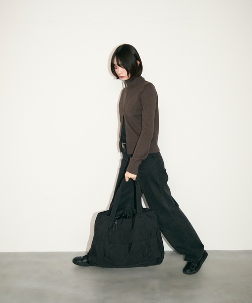 TONER(トナー)の「ナイロンミリタリートートバッグ/ロゴプレート付き(トートバッグ・レディース・ブラウン/カーキ/ブラック/オフホワイト/レッド・FREE)」の10枚目の写真