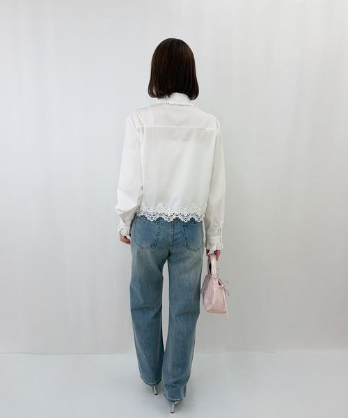 frunco（フランコ）の「【ZOZOTOWN限定】フロントボタンレースフリルブラウス（シャツ/ブラウス・レディース・ホワイト/ブラック・FREE）」の21枚目の写真