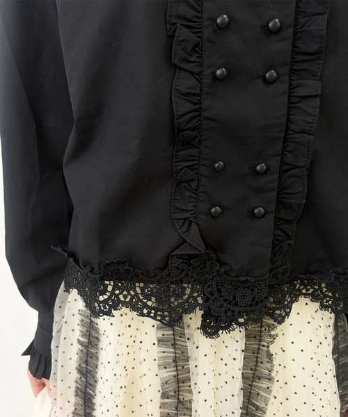 frunco（フランコ）の「【ZOZOTOWN限定】フロントボタンレースフリルブラウス（シャツ/ブラウス・レディース・ホワイト/ブラック・FREE）」の15枚目の写真