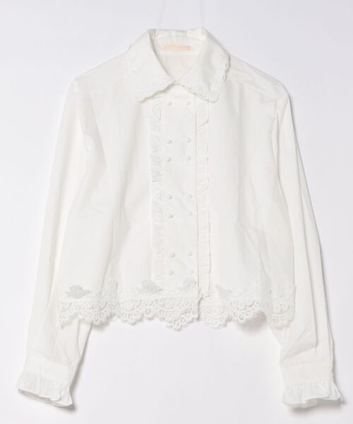 frunco（フランコ）の「【ZOZOTOWN限定】フロントボタンレースフリルブラウス（シャツ/ブラウス・レディース・ホワイト/ブラック・FREE）」の16枚目の写真