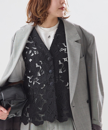 journal standard L'essage | フラワーレースベスト(ベスト)