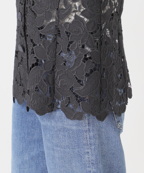 journal standard L'essage（ジャーナルスタンダードレサージュ）の「フラワーレースベスト（ベスト・レディース・ホワイト/ブラック・FREE）」の18枚目の写真