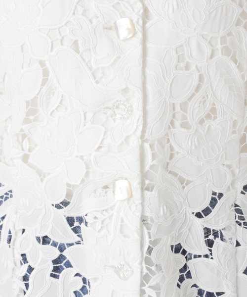 journal standard L'essage（ジャーナルスタンダードレサージュ）の「フラワーレースベスト（ベスト・レディース・ホワイト/ブラック・FREE）」の22枚目の写真