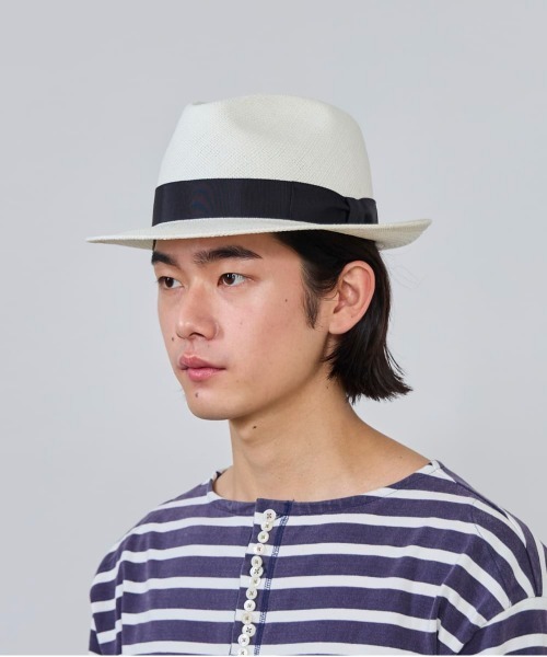OVERRIDE（オーバーライド）の「OVERRIDE  PANAMA FEDORA / オーバーライド（ハット・メンズ・ベージュ/ホワイト・58cm/62cm/60cm）」の3枚目の写真