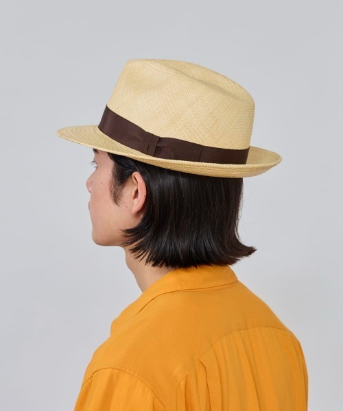 OVERRIDE（オーバーライド）の「OVERRIDE  PANAMA FEDORA / オーバーライド（ハット・メンズ・ベージュ/ホワイト・58cm/62cm/60cm）」の9枚目の写真