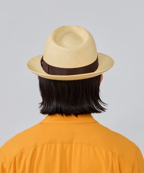 OVERRIDE（オーバーライド）の「OVERRIDE  PANAMA FEDORA / オーバーライド（ハット・メンズ・ベージュ/ホワイト・58cm/62cm/60cm）」の10枚目の写真