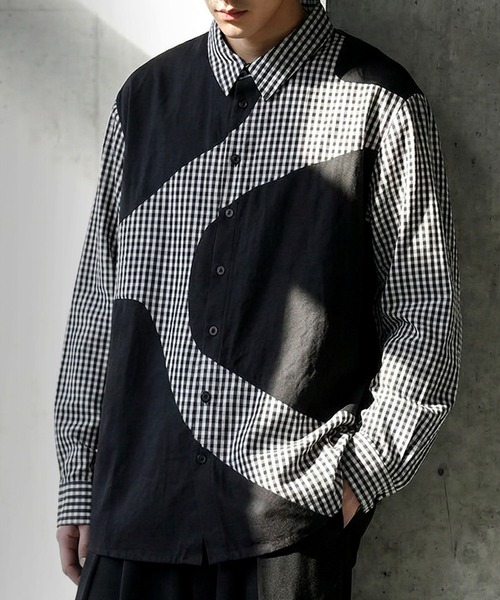 antiqua(アンティカ)の「綿100% チェック柄 シャツ(シャツ/ブラウス・レディース・ブラック/ホワイト・ONESIZE)」の14枚目の写真