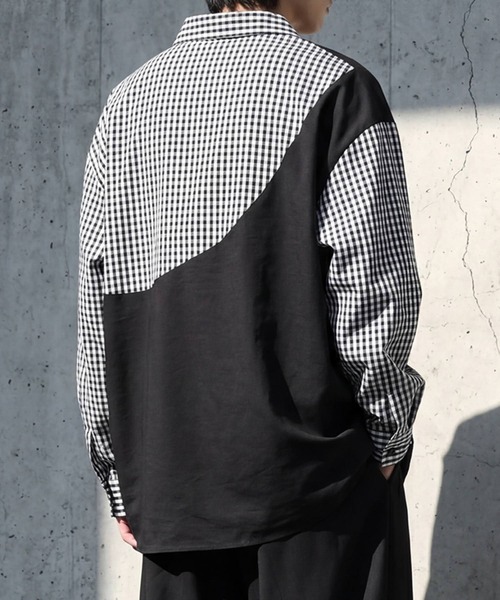 antiqua(アンティカ)の「綿100% チェック柄 シャツ(シャツ/ブラウス・レディース・ブラック/ホワイト・ONESIZE)」の17枚目の写真