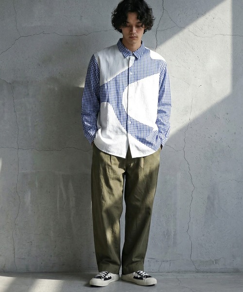antiqua(アンティカ)の「綿100% チェック柄 シャツ(シャツ/ブラウス・レディース・ブラック/ホワイト・ONESIZE)」の8枚目の写真
