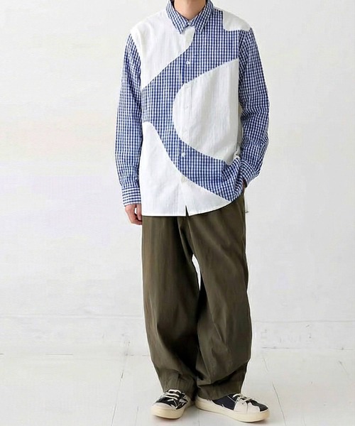 antiqua(アンティカ)の「綿100% チェック柄 シャツ(シャツ/ブラウス・レディース・ブラック/ホワイト・ONESIZE)」の10枚目の写真