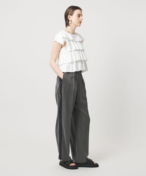 ASTRAET(アストラット)の「<ASTRAET>キュプラ サテン ソクショウ ワイドパンツ(その他パンツ・レディース・ダークグレー/ブラック・00/0/1)」の11枚目の写真