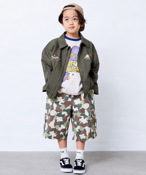 Fluffy BROTHERS（フラッフィーブラザーズ）の「カーゴハーフパンツ（カーゴパンツ・キッズ・ブルー/ベージュ系その他・130cm/120cm/110cm/90cm/150cm/140cm/100cm）」の7枚目の写真