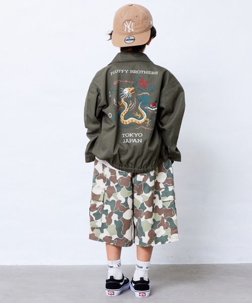 Fluffy BROTHERS（フラッフィーブラザーズ）の「カーゴハーフパンツ（カーゴパンツ・キッズ・ブルー/ベージュ系その他・130cm/120cm/110cm/90cm/150cm/140cm/100cm）」の8枚目の写真