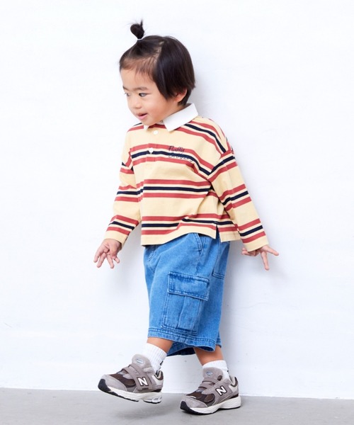 Fluffy BROTHERS（フラッフィーブラザーズ）の「カーゴハーフパンツ（カーゴパンツ・キッズ・ブルー/ベージュ系その他・130cm/120cm/110cm/90cm/150cm/140cm/100cm）」の3枚目の写真