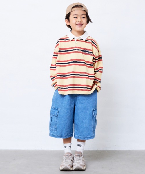 Fluffy BROTHERS（フラッフィーブラザーズ）の「カーゴハーフパンツ（カーゴパンツ・キッズ・ブルー/ベージュ系その他・130cm/120cm/110cm/90cm/150cm/140cm/100cm）」の18枚目の写真