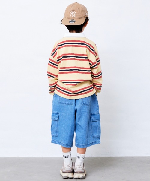 Fluffy BROTHERS（フラッフィーブラザーズ）の「カーゴハーフパンツ（カーゴパンツ・キッズ・ブルー/ベージュ系その他・130cm/120cm/110cm/90cm/150cm/140cm/100cm）」の20枚目の写真