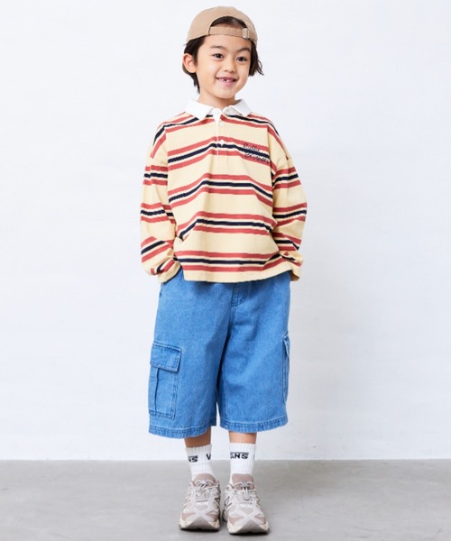 Fluffy BROTHERS（フラッフィーブラザーズ）の「カーゴハーフパンツ（カーゴパンツ・キッズ・ブルー/ベージュ系その他・130cm/120cm/110cm/90cm/150cm/140cm/100cm）」の21枚目の写真