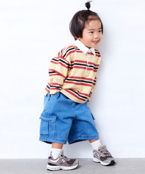 Fluffy BROTHERS（フラッフィーブラザーズ）の「カーゴハーフパンツ（カーゴパンツ・キッズ・ブルー/ベージュ系その他・130cm/120cm/110cm/90cm/150cm/140cm/100cm）」の5枚目の写真