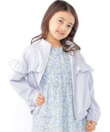 SHIPS KIDS:100～130cm / 〈UVカット〉ドライタッチ フリル ライト ブルゾン