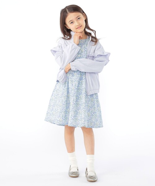 SHIPS(シップス)の「SHIPS KIDS:100~130cm / 〈UVカット〉ドライタッチ フリル ライト ブルゾン(その他アウター・キッズ・クリーム/ライトブルー・100/110/130/120)」の13枚目の写真