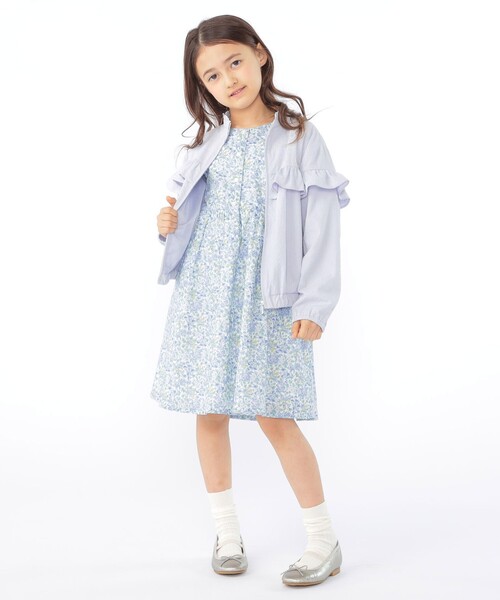 SHIPS(シップス)の「SHIPS KIDS:100~130cm / 〈UVカット〉ドライタッチ フリル ライト ブルゾン(その他アウター・キッズ・クリーム/ライトブルー・100/110/130/120)」の14枚目の写真