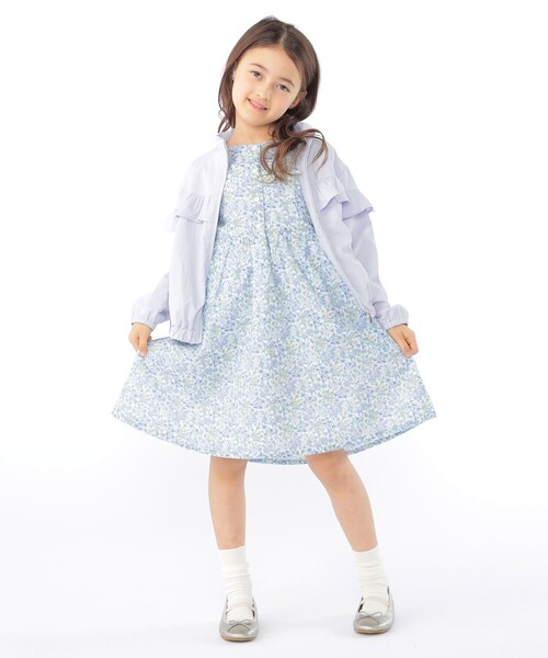 SHIPS(シップス)の「SHIPS KIDS:100~130cm / 〈UVカット〉ドライタッチ フリル ライト ブルゾン(その他アウター・キッズ・クリーム/ライトブルー・100/110/130/120)」の15枚目の写真
