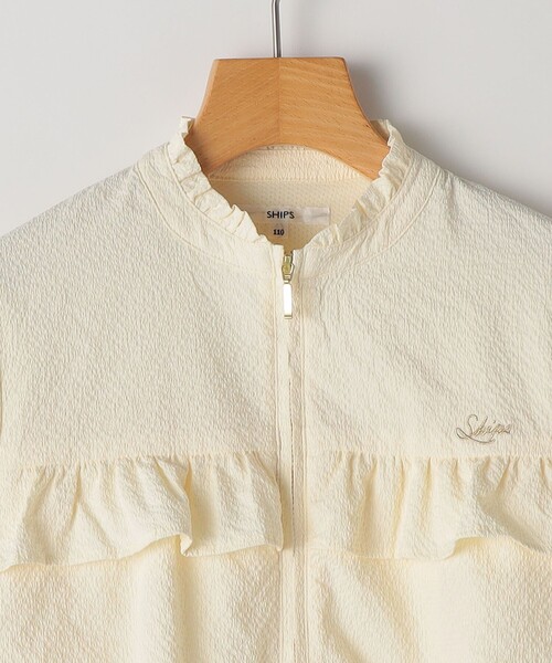 SHIPS(シップス)の「SHIPS KIDS:100~130cm / 〈UVカット〉ドライタッチ フリル ライト ブルゾン(その他アウター・キッズ・クリーム/ライトブルー・100/110/130/120)」の20枚目の写真