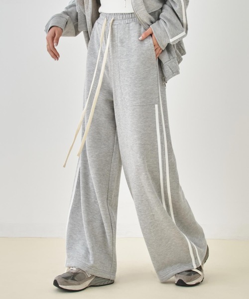 ANAP(アナップ)の「裏毛 ボリュームシルエット ライン スウェット パンツ(スウェットパンツ・レディース・ミント/ピンク/グレー/ダークアッシュ・F)」の6枚目の写真