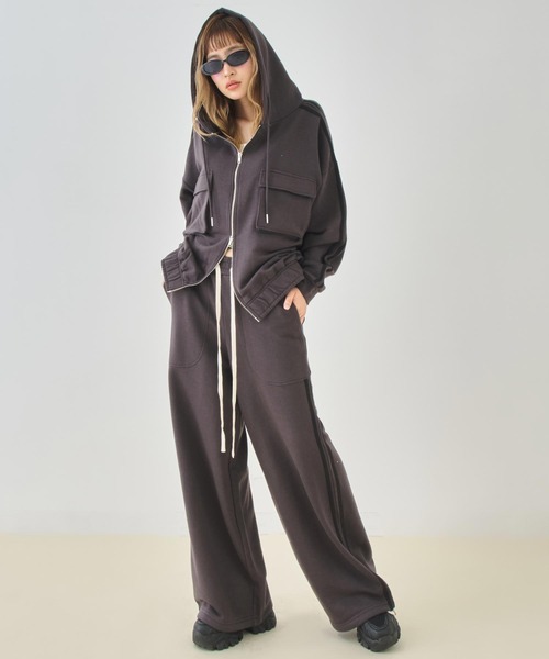 ANAP(アナップ)の「裏毛 ボリュームシルエット ライン スウェット パンツ(スウェットパンツ・レディース・ミント/ピンク/グレー/ダークアッシュ・F)」の16枚目の写真