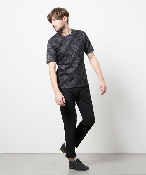 HIDEAWAYS NICOLE(ハイダウェイニコル)の「ヘリンボンジャカード イージースラックス(その他パンツ・メンズ・ブラック/ライトグレー・S/XL/L/M)」の18枚目の写真