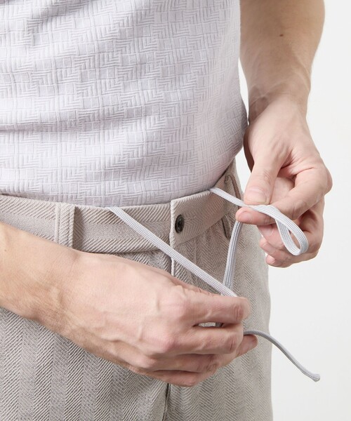 HIDEAWAYS NICOLE(ハイダウェイニコル)の「ヘリンボンジャカード イージースラックス(その他パンツ・メンズ・ブラック/ライトグレー・S/XL/L/M)」の10枚目の写真