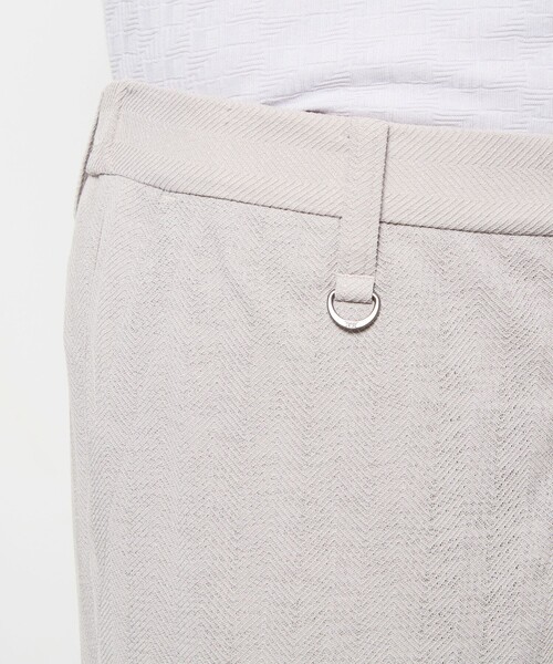 HIDEAWAYS NICOLE(ハイダウェイニコル)の「ヘリンボンジャカード イージースラックス(その他パンツ・メンズ・ブラック/ライトグレー・S/XL/L/M)」の9枚目の写真