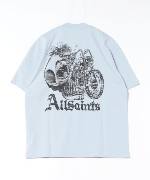 ALLSAINTS(オールセインツ)の「PANHEAD OVERSIZED GRAPHIC T-SHIRT | PANHEAD オーバーサイズ グラフィック Tシャツ(Tシャツ/カットソー・メンズ・ブルー系その他・XL/L/M/S/XS)」の2枚目の写真