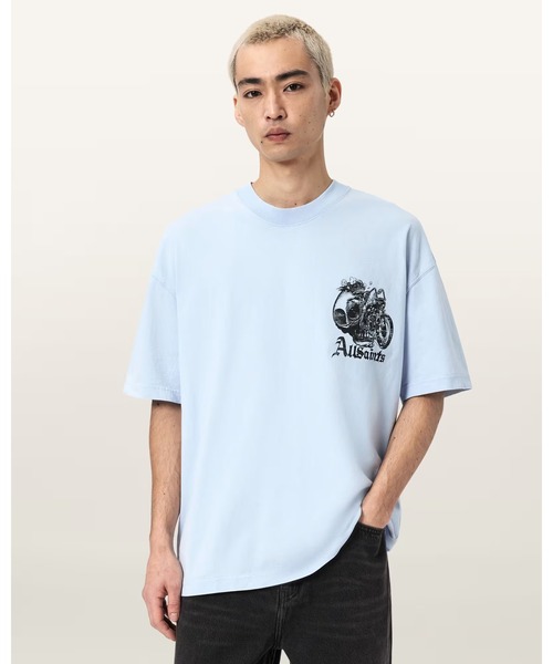 ALLSAINTS(オールセインツ)の「PANHEAD OVERSIZED GRAPHIC T-SHIRT | PANHEAD オーバーサイズ グラフィック Tシャツ(Tシャツ/カットソー・メンズ・ブルー系その他・XL/L/M/S/XS)」の1枚目の写真