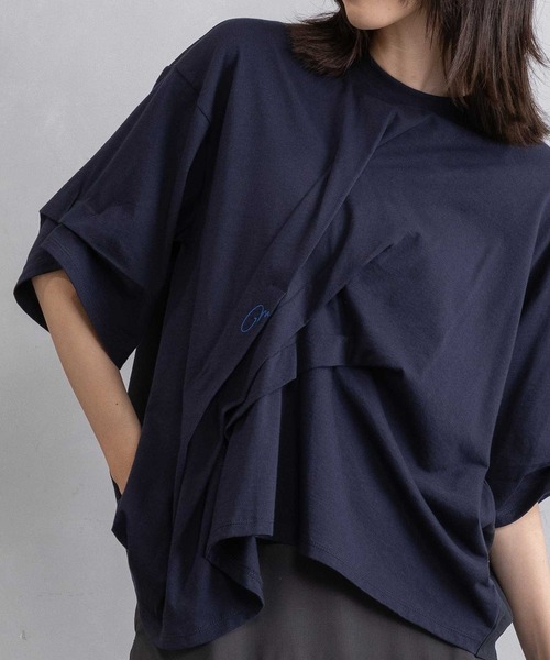 MARECHAL TERRE（マルシャルテル）の「コンビネーション刺繍トップス（Tシャツ/カットソー・レディース・オフホワイト/ライトグレー/ブラック/ネイビー・MEDIUM）」の4枚目の写真