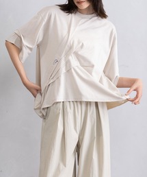 コンビネーション刺繍トップス